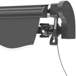 Store Banne Motorisé 395x300cm EASY Toile Polyester Grise - X-METAL -Jardin Extérieur Boutique store banne motorise 395x300cm easy toile polyester grise x metal 4