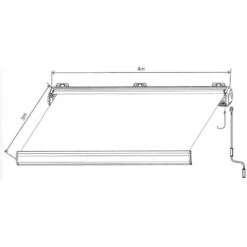 Store Banne Motorisé 400x300cm LUXO Toile Polyester Grise - X-METAL -Jardin Extérieur Boutique store banne motorise 400x300cm luxo toile polyester grise x metal 2