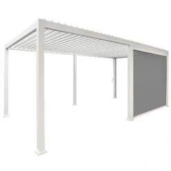 Store Latéral Blanc 300cm Pour Pergola Bioclimatique En Alu Ombrea -Jardin Extérieur Boutique store lateral blanc 300cm pour pergola bioclimatique en alu ombrea 3