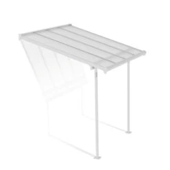 Toit De Terrasse 224x224cm En Aluminium Blanc Et Polycarbonate 6mm SIERRA - Canopia By Palram -Jardin Extérieur Boutique toit de terrasse 224x224cm en aluminium blanc et polycarbonate 6mm sierra palram 1