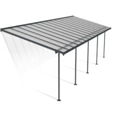 Toit De Terrasse 295x924cm En Aluminium Gris Et Polycarbonate 6mm SIERRA - Canopia By Palram 8 Toit De Terrasse 295x924cm En Aluminium Gris Et Polycarbonate 6mm SIERRA - Canopia By Palram -Jardin Extérieur Boutique toit de terrasse 295x924cm en aluminium gris et polycarbonate 6mm sierra canopia by palram 2