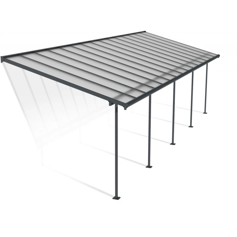 Toit De Terrasse 295x924cm En Aluminium Gris Et Polycarbonate 6mm SIERRA - Canopia By Palram 3 Toit De Terrasse 295x924cm En Aluminium Gris Et Polycarbonate 6mm SIERRA - Canopia By Palram – Image 3