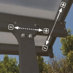 Toit De Terrasse 300x305cm En Aluminium Gris Et Polycarbonate 8mm FERIA - Canopia By Palram 10 Toit De Terrasse 300x305cm En Aluminium Gris Et Polycarbonate 8mm FERIA - Canopia By Palram -Jardin Extérieur Boutique toit de terrasse 300x305cm en aluminium gris et polycarbonate 8mm feria palram 4