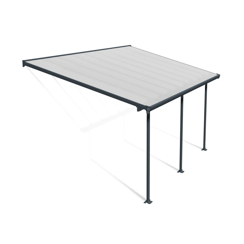 Toit De Terrasse 300x546cm En Aluminium Gris Et Polycarbonate 8mm FERIA - Canopia By Palram 2 Toit De Terrasse 300x546cm En Aluminium Gris Et Polycarbonate 8mm FERIA - Canopia By Palram – Image 2