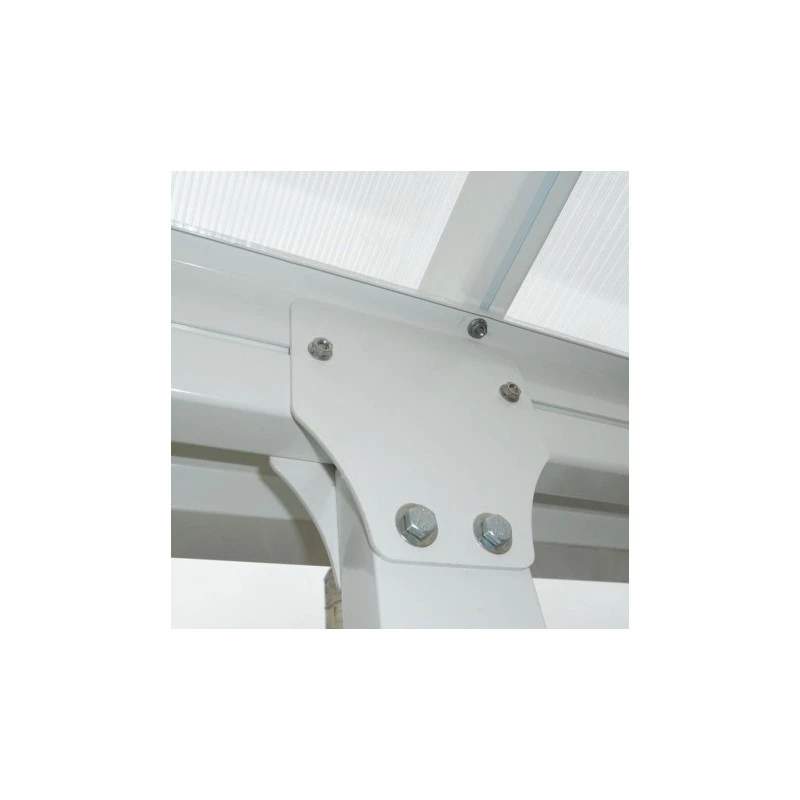 Toit De Terrasse 300x800cm En Alu Blanc Et Polycarbonate 8mm PATIO 6 Toit De Terrasse 300x800cm En Alu Blanc Et Polycarbonate 8mm PATIO – Image 6