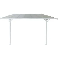 Toit De Terrasse Ajustable En Aluminium Laqué Blanc 3,05x4,36m X-METAL -Jardin Extérieur Boutique toit de terrasse ajustable en aluminium laque blanc 305x436m x metal 3