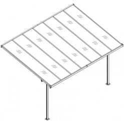 Toit De Terrasse Ajustable En Aluminium Laqué Blanc 3,05x4,36m X-METAL -Jardin Extérieur Boutique toit de terrasse ajustable en aluminium laque blanc 305x436m x metal 5