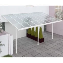 Toit De Terrasse Ajustable En Aluminium Laqué Blanc 3,05x5,57m X-METAL