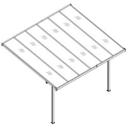 Toit De Terrasse Ajustable En Aluminium Laqué Blanc 3,75x2,55m X-METAL -Jardin Extérieur Boutique toit de terrasse ajustable en aluminium laque blanc 375x255m x metal 3