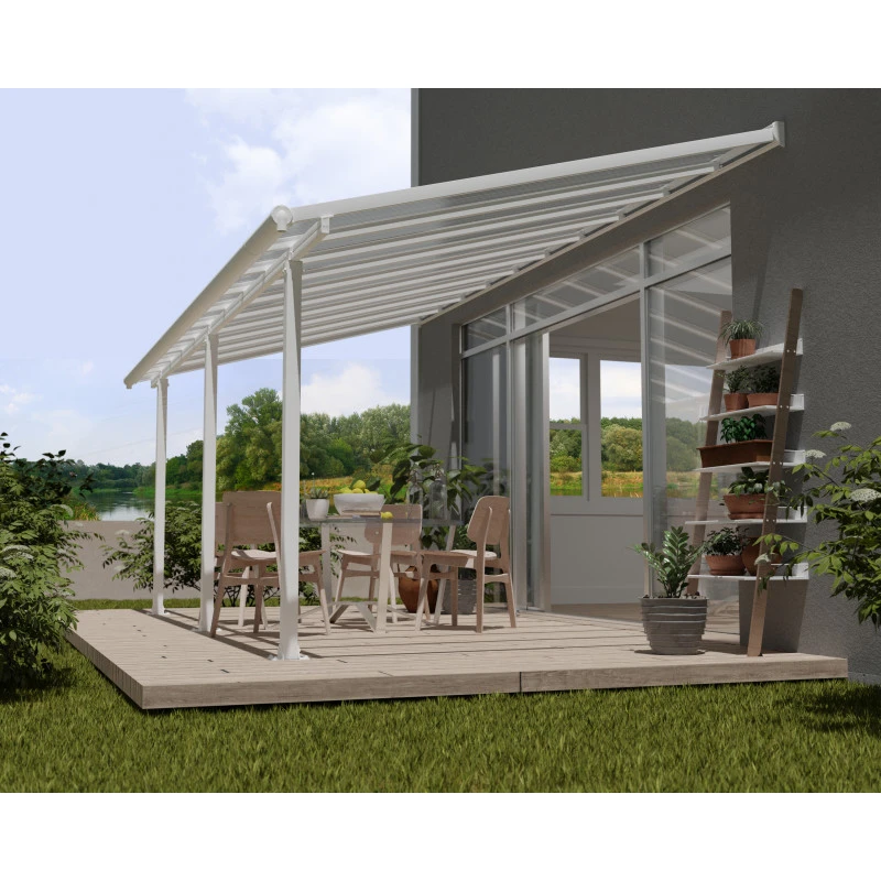 Toit De Terrasse En Aluminium Blanc 3x6,10m + PC 16mm Olympia - Palram - Canopia 1 Toit De Terrasse En Aluminium Blanc 3x6,10m + PC 16mm Olympia - Palram - Canopia