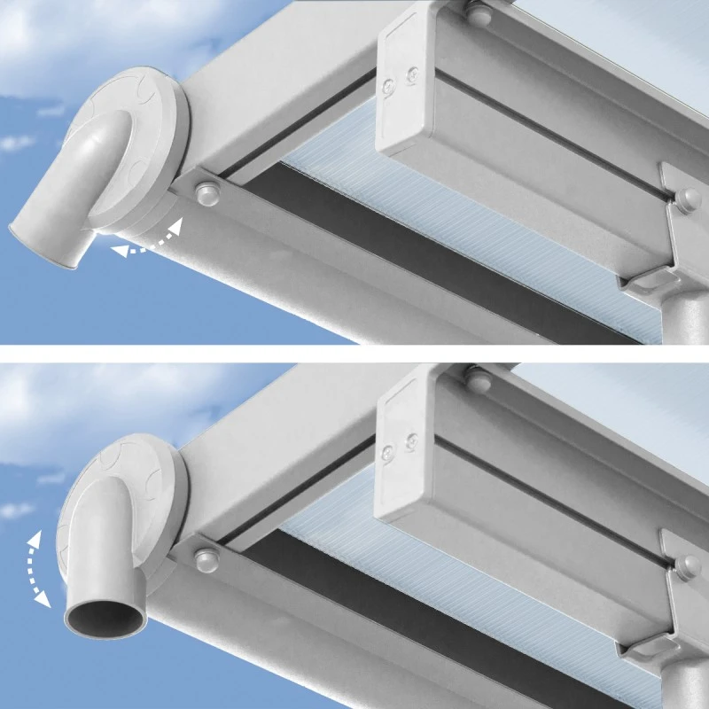 Toit De Terrasse En Aluminium Blanc 3x9,71m + PC 16mm Olympia - Palram - Canopia 6 Toit De Terrasse En Aluminium Blanc 3x9,71m + PC 16mm Olympia - Palram - Canopia – Image 6