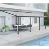 Toit De Terrasse En Aluminium Gris 3x7,30m + PC 16mm Olympia - Palram - Canopia