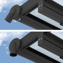 Toit De Terrasse En Aluminium Gris 3x7,30m + PC 16mm Olympia - Palram - Canopia -Jardin Extérieur Boutique toit de terrasse en aluminium gris 3x730m pc 16mm olympia palram 3