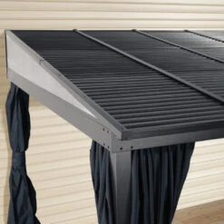 Tonnelle Adossée Portland 363x298cm En Aluminium Et Acier Galvanisé - SOJAG -Jardin Extérieur Boutique tonnelle adossee portland 363x298cm en aluminium et acier galvanise sojag 2