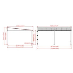 Tonnelle Adossée St. Barth 484x363cm En Aluminium Et Polycarbonate 8mm - SOJAG -Jardin Extérieur Boutique tonnelle adossee st barth 484x363cm en aluminium et polycarbonate 8mm sojag 4