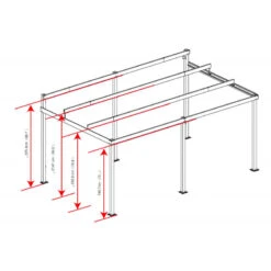 Tonnelle Adossée St. Barth 484x363cm En Aluminium Et Polycarbonate 8mm - SOJAG -Jardin Extérieur Boutique tonnelle adossee st barth 484x363cm en aluminium et polycarbonate 8mm sojag 5