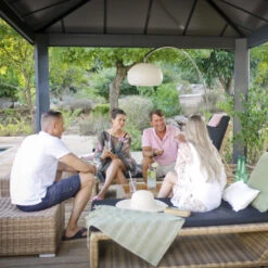 Tonnelle Dallas 6100 En Aluminium Et Polycarbonate Isolant Avec éclairage – Palram - Canopia -Jardin Extérieur Boutique tonnelle dallas 6100 en aluminium et polycarbonate isolant avec eclairage palram 3