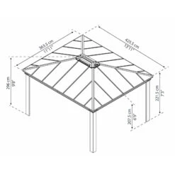 Tonnelle De Jardin En Alu Et Polycarbonate Dallas 4300 – Canopia -Jardin Extérieur Boutique tonnelle de jardin en alu et polycarbonate dallas 4300 canopia 2