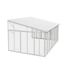 Véranda 400x425cm En Alu Blanc Et Polycarbonate 8mm Sanremo - Palram - Canopia -Jardin Extérieur Boutique veranda 400x425cm en alu blanc et polycarbonate 8mm sanremo palram 2