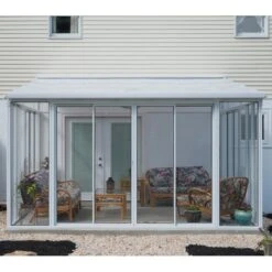 Véranda 400x425cm En Alu Blanc Et Polycarbonate 8mm Sanremo - Palram - Canopia -Jardin Extérieur Boutique veranda 400x425cm en alu blanc et polycarbonate 8mm sanremo palram 3