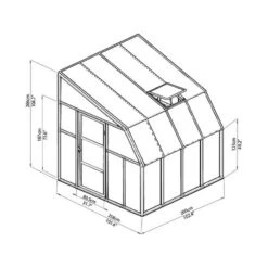 Véranda En PVC Et Polycarbonate Transparent 258x260cm Sun Room - Canopia By Palram -Jardin Extérieur Boutique veranda en pvc et polycarbonate transparent 258x260cm sun room rion 5