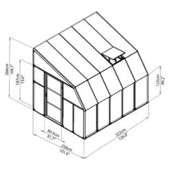 Véranda En PVC Et Polycarbonate Transparent 258x322cm Sun Room - Canopia By Palram -Jardin Extérieur Boutique veranda en pvc et polycarbonate transparent 258x322cm sun room rion 2