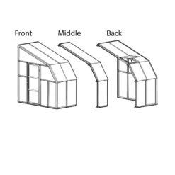 Véranda En PVC Et Polycarbonate Transparent 258x322cm Sun Room - Canopia By Palram -Jardin Extérieur Boutique veranda en pvc et polycarbonate transparent 258x322cm sun room rion 3