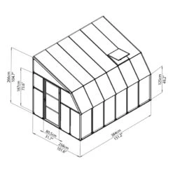 Véranda En PVC Et Polycarbonate Transparent 258x384cm Sun Room - Canopia By Palram -Jardin Extérieur Boutique veranda en pvc et polycarbonate transparent 258x384cm sun room rion 4
