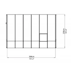 Véranda En PVC Et Polycarbonate Transparent 258x384cm Sun Room - Canopia By Palram -Jardin Extérieur Boutique veranda en pvc et polycarbonate transparent 258x384cm sun room rion 5