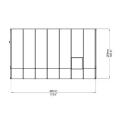 Véranda En PVC Et Polycarbonate Transparent 258x446cm Sun Room - Canopia By Palram -Jardin Extérieur Boutique veranda en pvc et polycarbonate transparent 258x446cm sun room rion 5