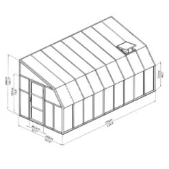 Véranda En PVC Et Polycarbonate Transparent 258x570cm Sun Room - Canopia By Palram -Jardin Extérieur Boutique veranda en pvc et polycarbonate transparent 258x570cm sun room rion 4